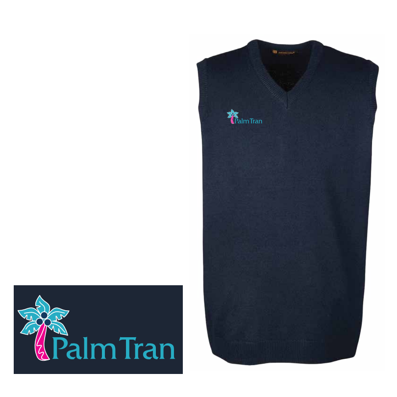 Harriton Men's V-Neck Sweater Vest - Bus Operator and Training